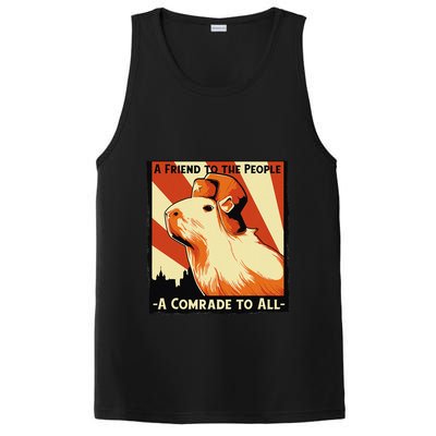 Ussr Communist Capybara Soviet A Friend To The People PosiCharge Competitor Tank