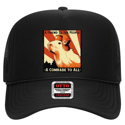 Ussr Communist Capybara Soviet A Friend To The People Trucker Hat