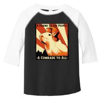 Ussr Communist Capybara Soviet A Friend To The People Toddler Fine Jersey T-Shirt