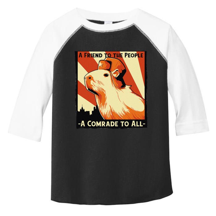 Ussr Communist Capybara Soviet A Friend To The People Toddler Fine Jersey T-Shirt