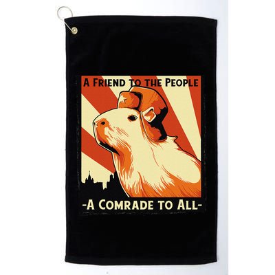 Ussr Communist Capybara Soviet A Friend To The People Golf Towel