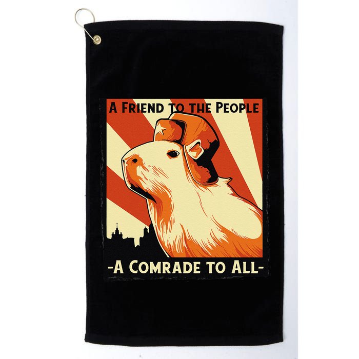 Ussr Communist Capybara Soviet A Friend To The People Golf Towel