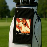 Ussr Communist Capybara Soviet A Friend To The People Golf Towel