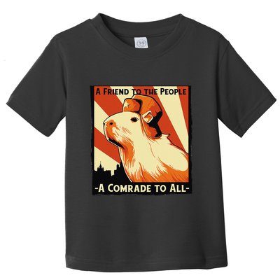 Ussr Communist Capybara Soviet A Friend To The People Toddler T-Shirt