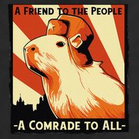 Ussr Communist Capybara Soviet A Friend To The People Microfiber Hand Towel