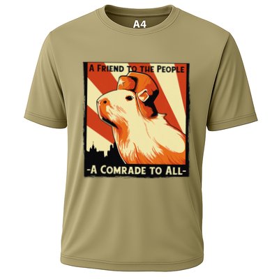 Ussr Communist Capybara Soviet A Friend To The People Performance Shirt