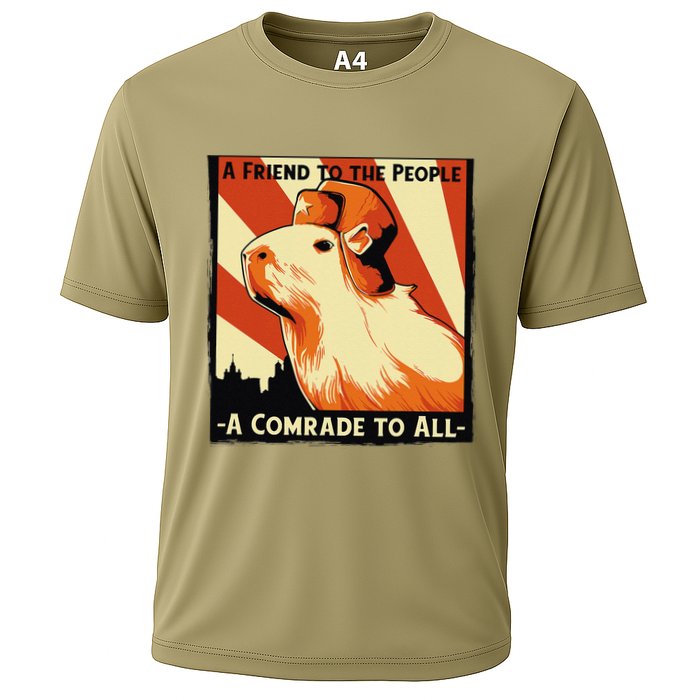 Ussr Communist Capybara Soviet A Friend To The People Performance Shirt