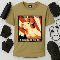 Ussr Communist Capybara Soviet A Friend To The People Performance Shirt