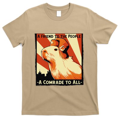 Ussr Communist Capybara Soviet A Friend To The People T-Shirt