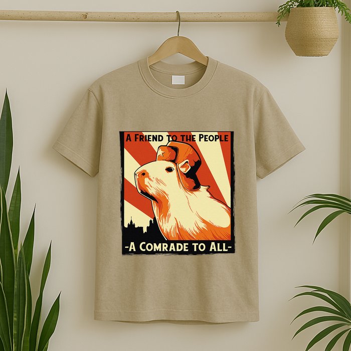Ussr Communist Capybara Soviet A Friend To The People T-Shirt