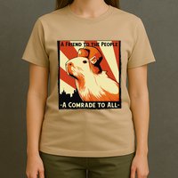 Ussr Communist Capybara Soviet A Friend To The People T-Shirt