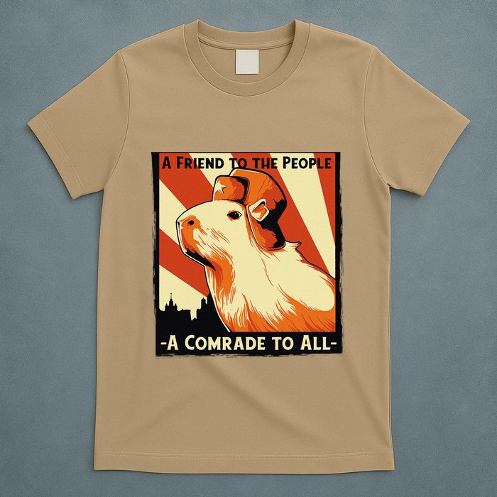 Ussr Communist Capybara Soviet A Friend To The People T-Shirt