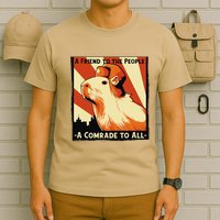 Ussr Communist Capybara Soviet A Friend To The People T-Shirt
