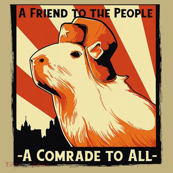 Ussr Communist Capybara Soviet A Friend To The People Magnet