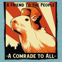 Ussr Communist Capybara Soviet A Friend To The People Sueded Cloud Jersey T-Shirt