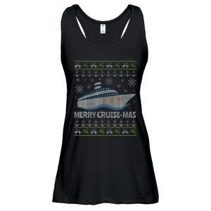 Ugly Christmas Cruise Ship Vacation Merry Cruisemas Ladies Essential Flowy Tank