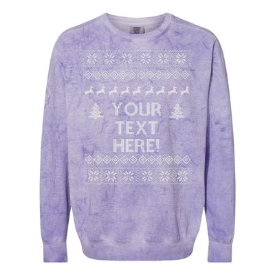 Custom Personalized Ugly Christmas Sweater Family Colorblast Crewneck Sweatshirt