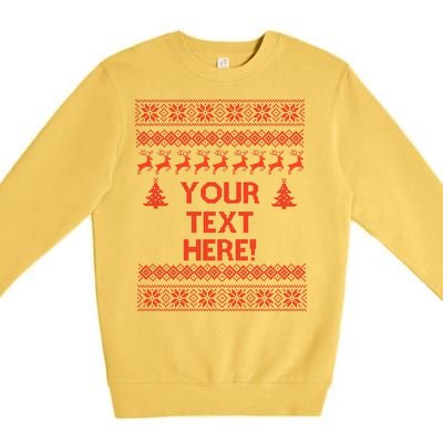 Custom Personalized Ugly Christmas Sweater Family Premium Crewneck Sweatshirt