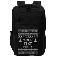 Custom Personalized Ugly Christmas Sweater Family Impact Tech Backpack