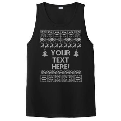 Custom Personalized Ugly Christmas Sweater Family PosiCharge Competitor Tank