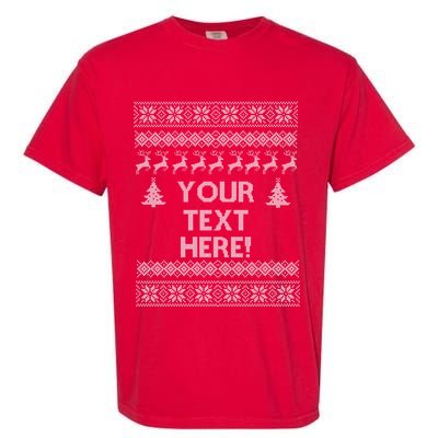 Custom Personalized Ugly Christmas Sweater Family Garment-Dyed Heavyweight T-Shirt
