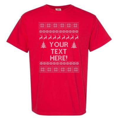 Custom Personalized Ugly Christmas Sweater Family Garment-Dyed Heavyweight T-Shirt