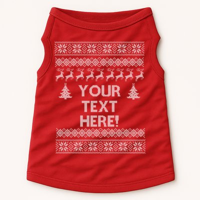 Custom Personalized Ugly Christmas Sweater Family Doggie Tank