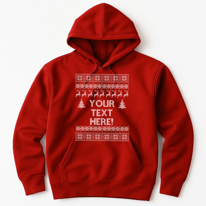 Custom Personalized Ugly Christmas Sweater Family Hoodie