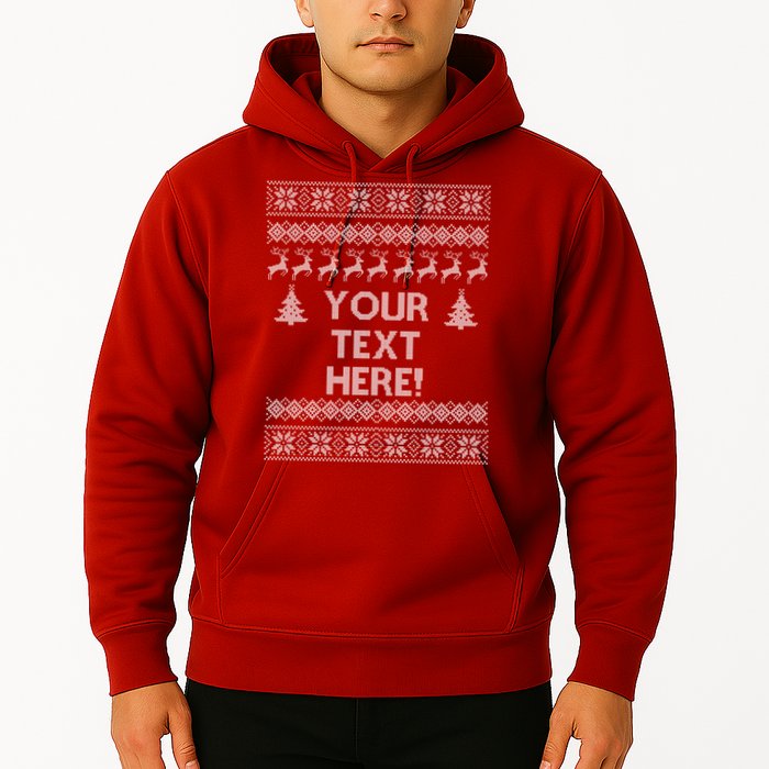 Custom Personalized Ugly Christmas Sweater Family Hoodie