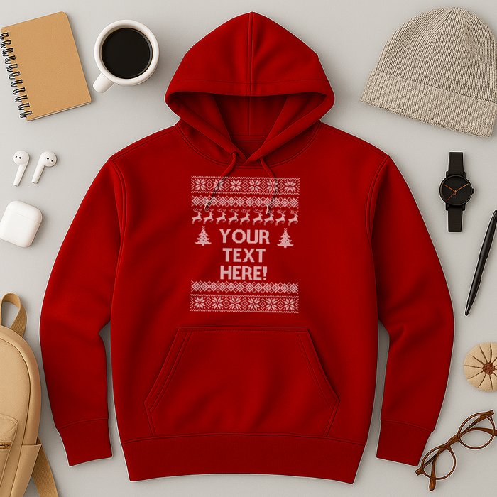 Custom Personalized Ugly Christmas Sweater Family Hoodie