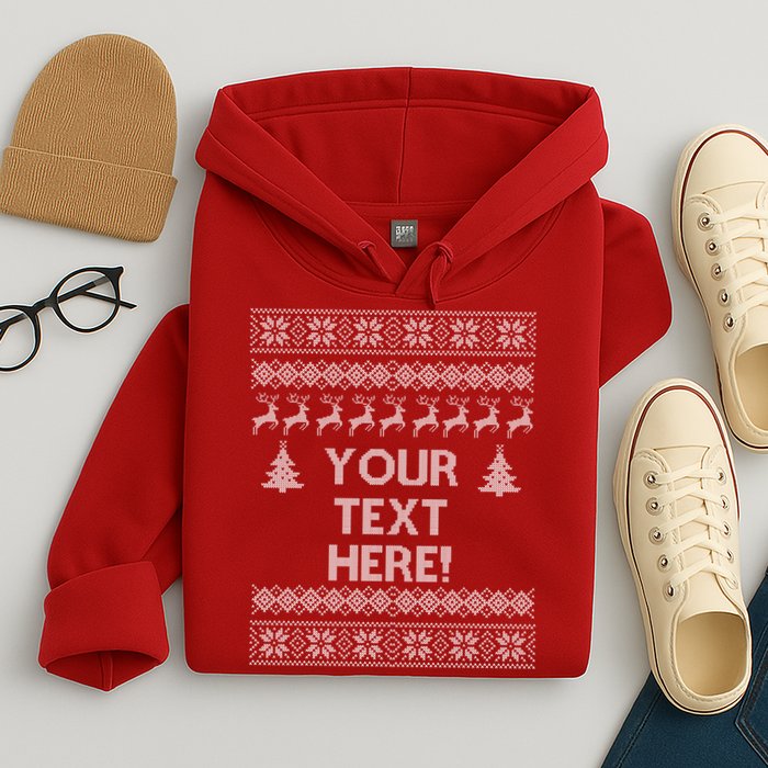 Custom Personalized Ugly Christmas Sweater Family Hoodie
