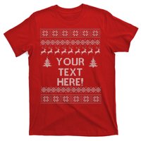 Custom Personalized Ugly Christmas Sweater Family T-Shirt