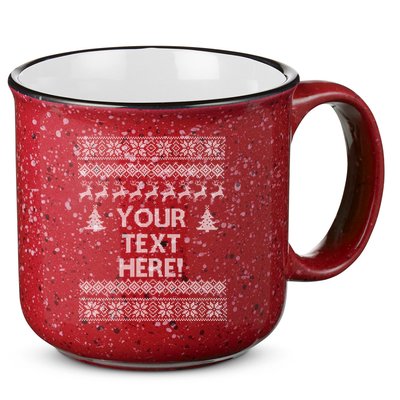 Custom Personalized Ugly Christmas Sweater Family 15oz Campfire Ceramic Mug