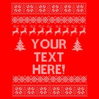 Custom Personalized Ugly Christmas Sweater Family Flatbill Hat