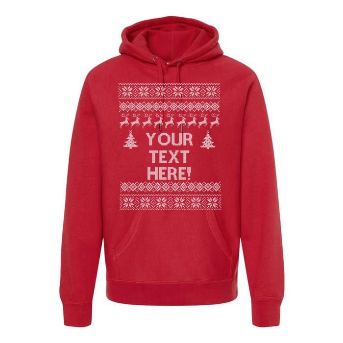 Custom Personalized Ugly Christmas Sweater Family Premium Hoodie