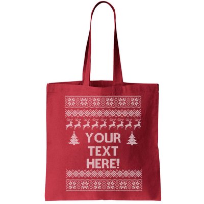 Custom Personalized Ugly Christmas Sweater Family Bag