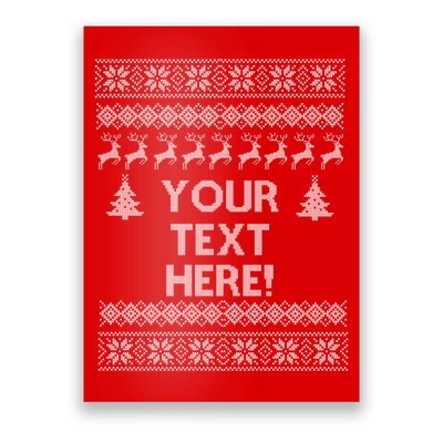 Custom Personalized Ugly Christmas Sweater Family Poster