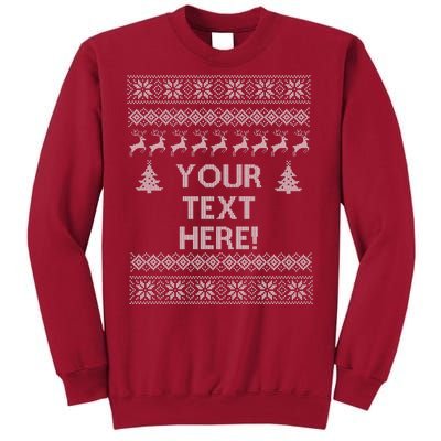 Custom Personalized Ugly Christmas Sweater Family Tall Sweatshirt