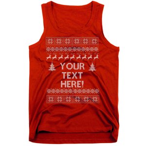 Custom Personalized Ugly Christmas Sweater Family Tank Top