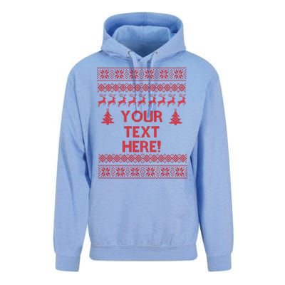 Custom Personalized Ugly Christmas Sweater Family Unisex Surf Hoodie