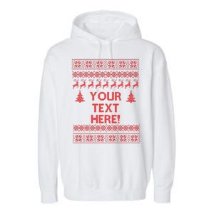 Custom Personalized Ugly Christmas Sweater Family Garment-Dyed Fleece Hoodie