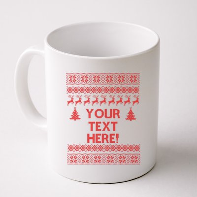 Custom Personalized Ugly Christmas Sweater Family Coffee Mug