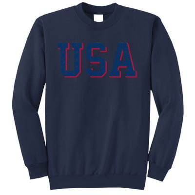 USA Cool Distressed Patriotic July 4th Sweatshirt