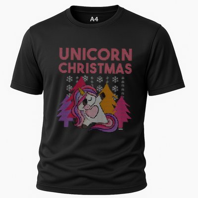 Ugly Christmas Dabbing Unicorn Performance Shirt