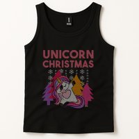 Ugly Christmas Dabbing Unicorn Tank Top