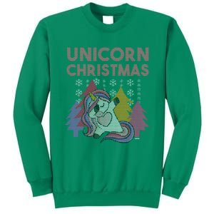 Ugly Christmas Dabbing Unicorn Sweatshirt