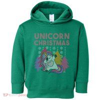 Ugly Christmas Dabbing Unicorn Toddler Hoodie