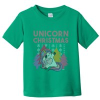 Ugly Christmas Dabbing Unicorn Toddler T-Shirt