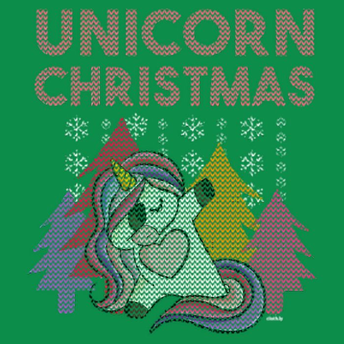 Ugly Christmas Dabbing Unicorn Toddler T-Shirt