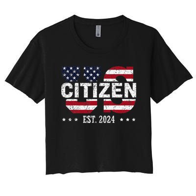 Us Citizenship Decoration American New Usa Citizen Women's Crop Top Tee